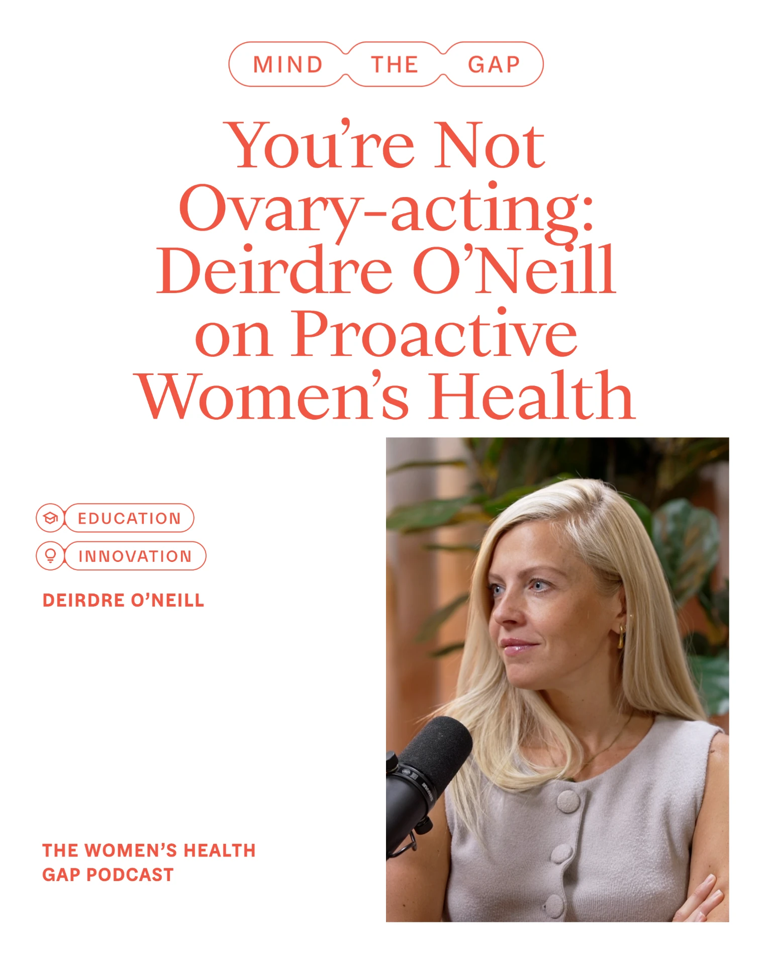 Coming Monday — episode 14 with Deirdre O'Neill